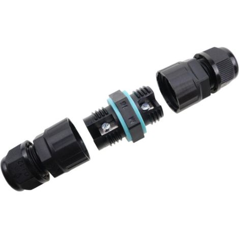 (m16)Lot de 3 connecteurs électriques étanches IP68, boîte de jonction étanche extérieure à 3 broches, convient aux câbles de 4 à 8 mm de diamètre. (1/3)