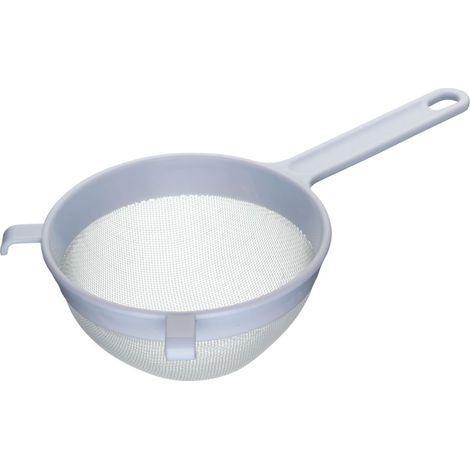 KitchenCraft Sifter de Plastic with Mesh de Heat-Resistant Nylon, Medium Size (15 cm) - White (1/2)
