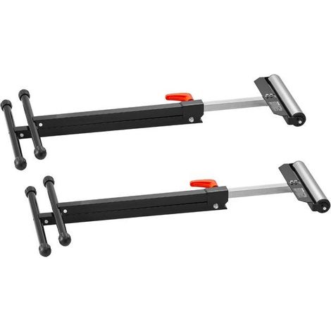 Servante à rouleaux pliable - Lot de 2 - Capacité de charge 61 kg - Hauteur réglable 680-1079,5 mm (1/5)