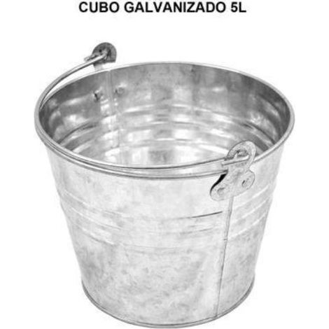 5 lts cubo chapa galvanizado clasico con asa sin abridor para botellines cerveza
