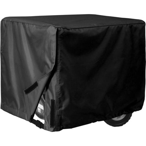Housse de protection universelle étanche pour générateur, 96 x 76 x 71 cm, compatible avec la plupart des générateurs de 5 500 à 15 000 W, noire (1/4)