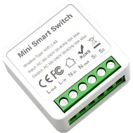 Mini commutateur WiFi intelligent TUYA Smart Switch WiFi Smart Pass-Through Boîte cachée (1/4)