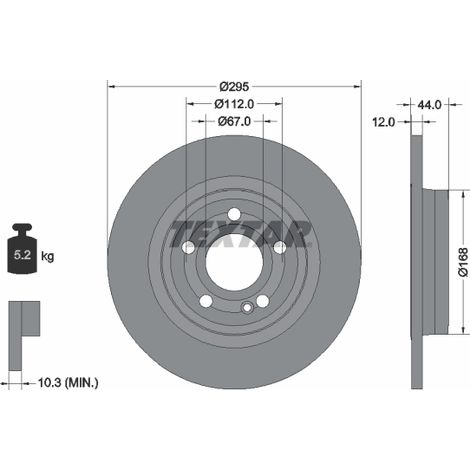 Lot de 2 Disques de frein Textar 92323203 MERCEDES-BENZ 2474230212 247423021207