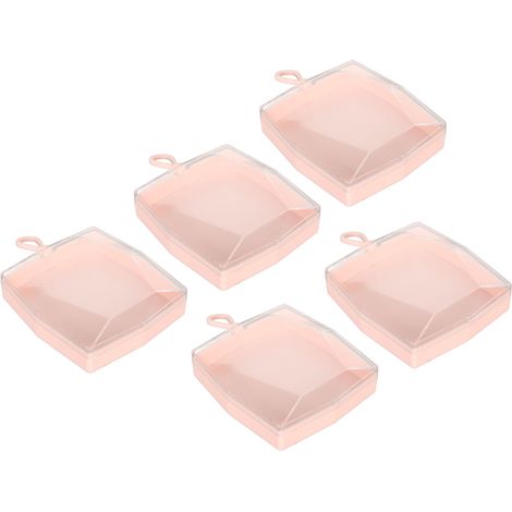 Étui de rangement pour houppettes à poudre, lot de 5 boîtes de maquillage portables, coffret organisateur pour boucles d'oreilles et perles, élégant et pratique (1/5)