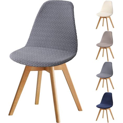 Stuhlhussen 4er Set, Stretch Jacquard, abnehmbar, waschbar, für Esszimmerstühle (1/5)