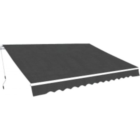 Auvent pliable manuel,Marquise Anti-UV,Auvent facile à assembler 600 cm Anthracite -FR44251 (1/5)