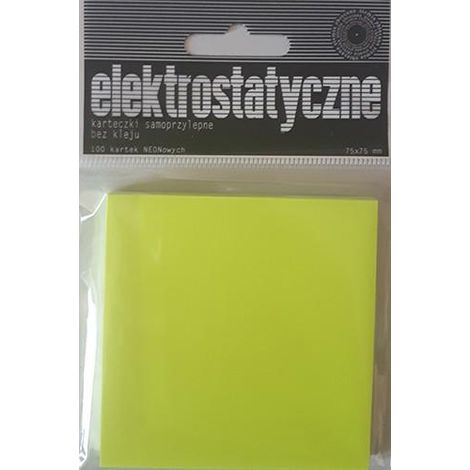 Billetes electrostáticos de 75x75 mm, 100K, amarillo