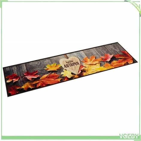 4005628 Tapis de cuisine lavable impression d'automne 60x300 cm velours (1/5)