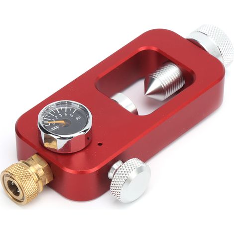 Adaptateur DIDEEP pour Bouteille de Plongée, Connexion Grand/Petit Réservoir 8MM avec Manomètre 0.5L 1L Rouge (1/5)