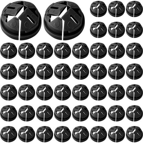Pack of 100 0.95 cm plastic push-in cable connectors for Romex 1.27 cm knockouts (1/5)