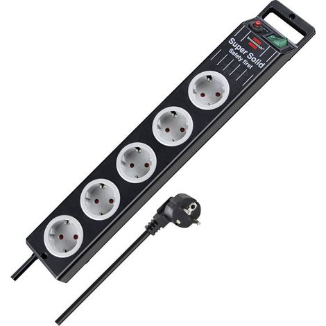 Brennenstuhl 1153380115 Multipresa con interruttore 5 scomparti Nero Schuko 1 pz. (1/5)