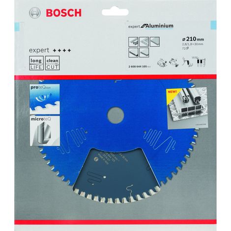 Hoja de sierra circular Expert Aluminio H 210x30-72 BOSCH 2608644105