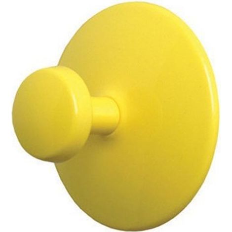 1 appendino da parete classic disco fissaggio a muro giallo