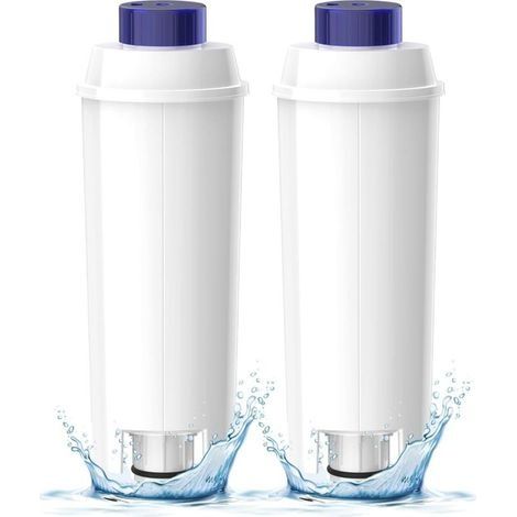 Filtres à Eau pour Machine à Café Delonghi Magnifica s, Filtre Delonghi Dinamica et Les Séries ECAM/ETAM/ESAM/BCO, Cartouche Filtrante DLSC002, Filtre Adoucir l'eau (2 Pièces) (1/5)
