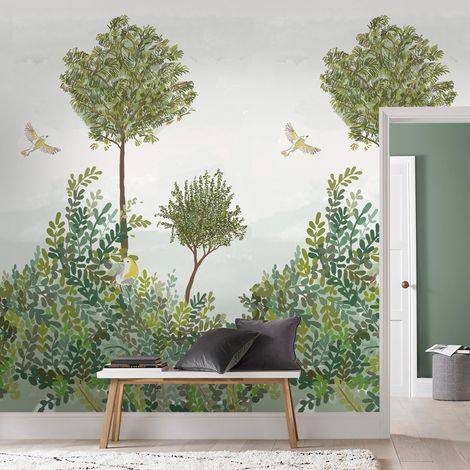 Papier peint panoramique Aurélie 159 x 280cm Vert (1/4)