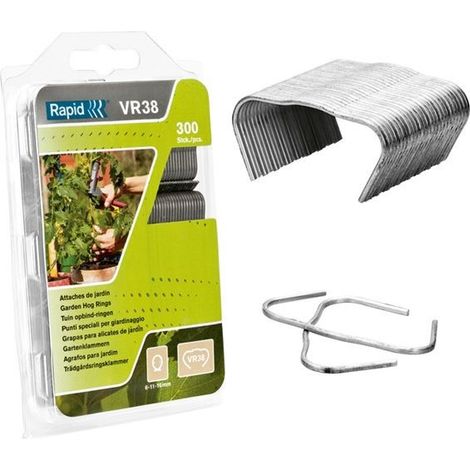 Rapid 40109236 VR38 Light Duty Garden Hog Rings Plant Fixers x300 RPDVR38LIGHT