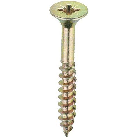 Connex B30114 Lot de 100 Vis galvanisees pour panneaux de particules PZ 6 x 80 mm (1/3)