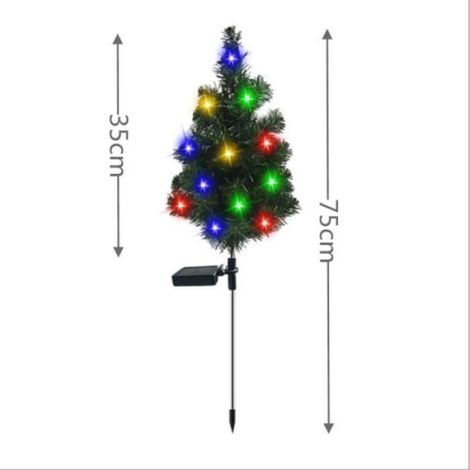 Sapin de Noël Artificiel 75 cm, Sapin de Noel avec guirlandes Lumineuses, Sapin de Noël Solaire, Décoration de Noël pour Extéri (1/3)