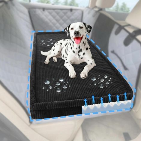 Auto Hundebett 127x62,5cm, Orthopädisch, Waschbar, Wasserdicht, Rutschfest, Schwarz (1/5)