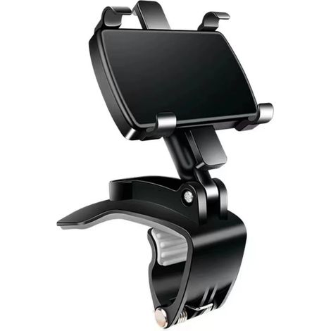 Support de téléphone pour tableau de bord de voiture, support de téléphone portable à 360 degrés, pare-soleil pour rétroviseur, support de navigation GPS pour voiture (1/5)