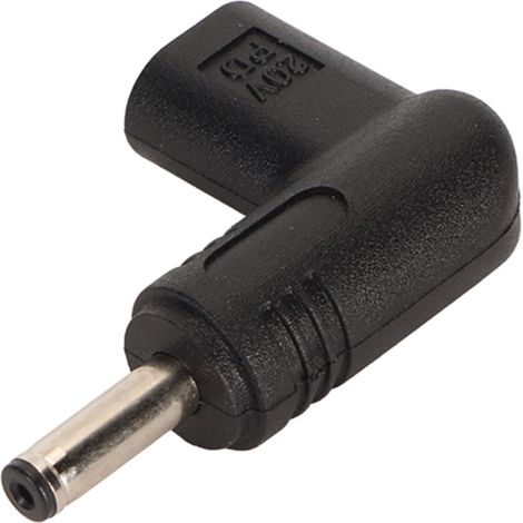 Adaptateur secteur USB-C femelle vers CC 4,0 x 1,35 mm, professionnel et efficace, 100 W, pour ordinateur portable.