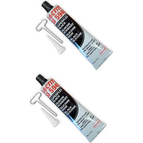Lot 2 tubes loctite 5940 pate joint noire silicone professionnel 100 ml 1127070