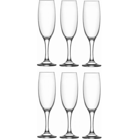 Flute Empire LAV, en verre, a champagne, 220 ml, 49x210 mm, pack de 6 pieces