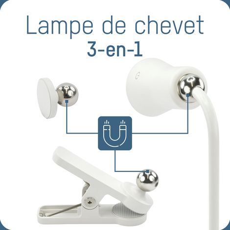 ANSMANN Lampe de bureau 3-en-1 rechargeable à intensité variable et commande tactile (1 pce) (1/5)