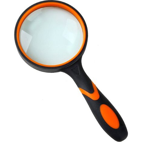 Confezione da 2 lenti d'ingrandimento portatili con impugnature in gomma antiscivolo, ideali per la scienza e la lettura, 65 mm. (1/5)