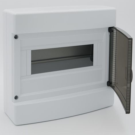 Centralino da parete 12 moduli, bianco IP40, 270x190x100 mm, RAL 9016, ideale per installazioni elettriche domestiche e industriali