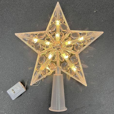 Étoile de Noël lumineuse, ornement de sapin, décoration festive pour arbre de Noël, intérieur maison, bar, magasin, déco de Noël élégante (1/5)