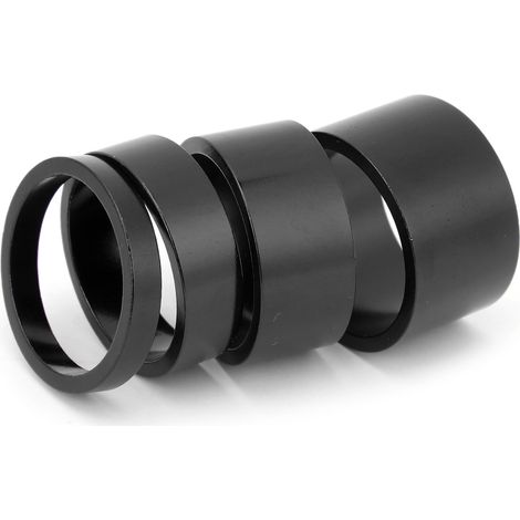Lot de 4 rondelles/entretoises de direction pour fourche avant de vélo, 5, 10, 15 et 20 mm, joint de potence noir (1/5)