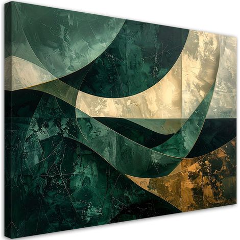 Stampe su Tela, Forme astratte verde, 60x40 (1/5)