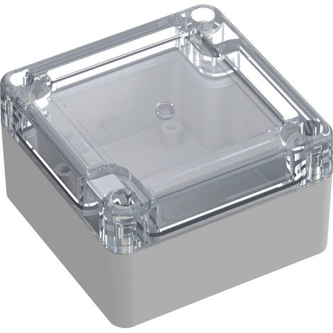 TRU COMPONENTS 6U07080804139 TC-13865060 Industrie-Gehäuse 75 x 75 x 45 Polycarbonat Lichtgrau, Tr (1/2)