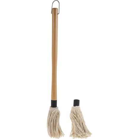 Cotton Basting Brush with Wooden Handle for Barbecue and Pastry, Easy to Clean, Non-Greasy After Use, for Meats and Cakes (1/5)