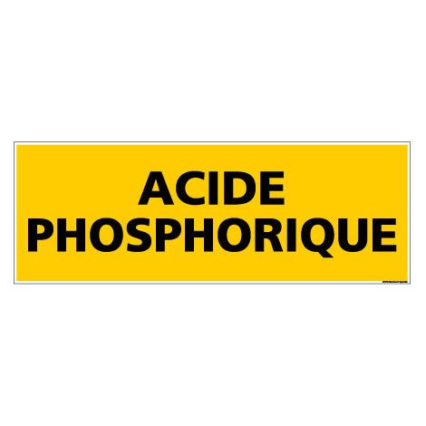 Panneau de Signalisation danger ACIDE PHOSPHORIQUE (C0088) - Plastique PVC 1,5 mm - 210 x 75 mm