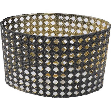 Abat-jour ovale décoratif en métal ajouré pour lampe de table ou lampadaire E27/E14 (1/5)