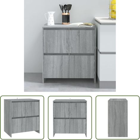 Buffet Sonoma gris 70x41x75 Bois d'ingénierie (1/5)