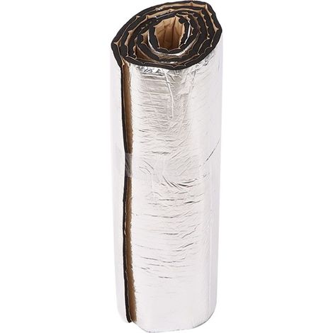 Tapis en mousse d'isolation thermique et phonique pour voiture, 200x50cm, épaisseur 10mm, argent, pour capot, panneau arrière, pare-feu (1/5)
