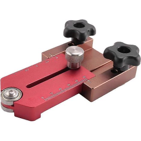 Guide de coupe rapide pour scie circulaire sur table, gabarit pour coupe fine, scie circulaire sur table, défonceuse pour la découpe de planches de bois, rouge fixe (1/5)