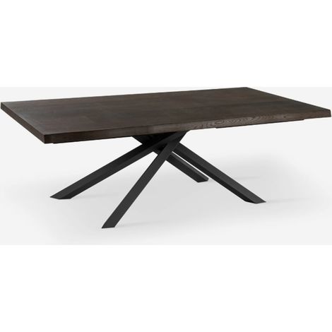 Mesa extensible de roble chapado 160/240x90 Blake - Natural (1/4)