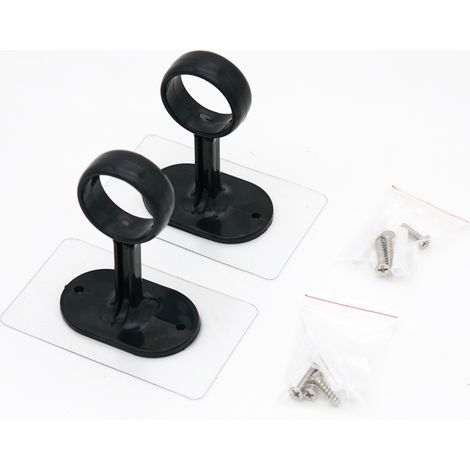 Bardusch-2 supports de tringle à rideaux en métal, fixations pour tringle à rideaux - Mains courantes murales, matériau de suspension durable (1/5)
