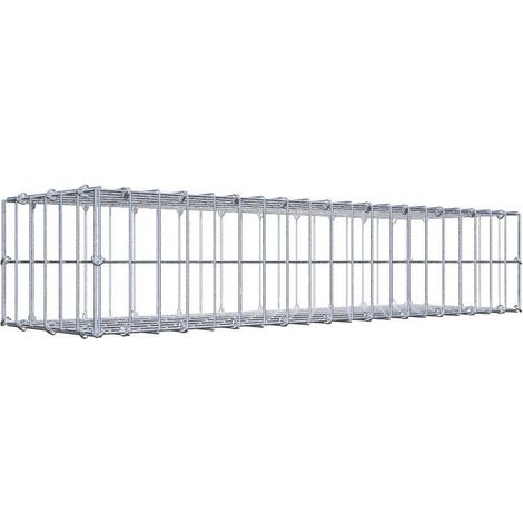 Gabiondeco - Gabion 100 cm x 20 cm x 30 cm (L x H x P). mailles 5 x 10 cm. Fermeture par anneaux en c - Made in Germany (1/5)