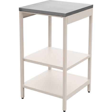 sweeek - Outdoor-Küche aus Stahl mit 2 Regalböden L 49 cm