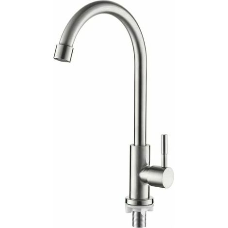 – Mitigeur de cuisine rotatif 360° – Acier inoxydable 304 – Aérateur Nerperl silencieux – économie d'eau 30% – Installation rapide (1/5)