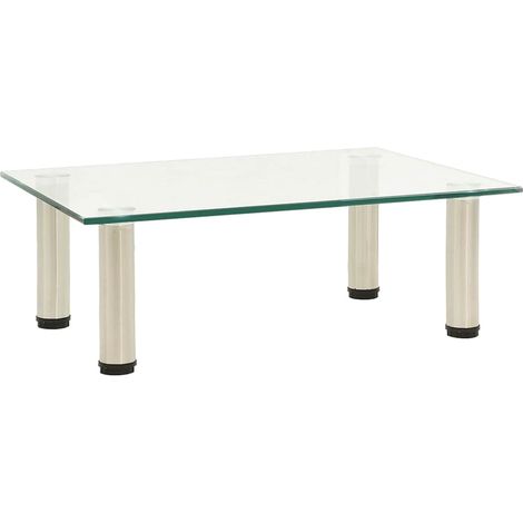 vidaXL Meuble TV Transparent 40x35x17 cm Verre trempé (1/5)