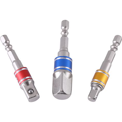 3-teilige Verlängerungsstange für 1/4-Zoll-Sechskantschraubendreher-Steckschlüsseladapter (1/5)