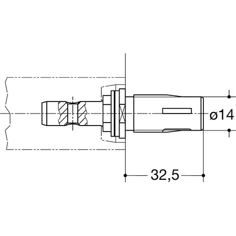 HEWI Befestigungszubehör BA 5.2 gerade - TS 40 - 50mm, Stahl verzinkt