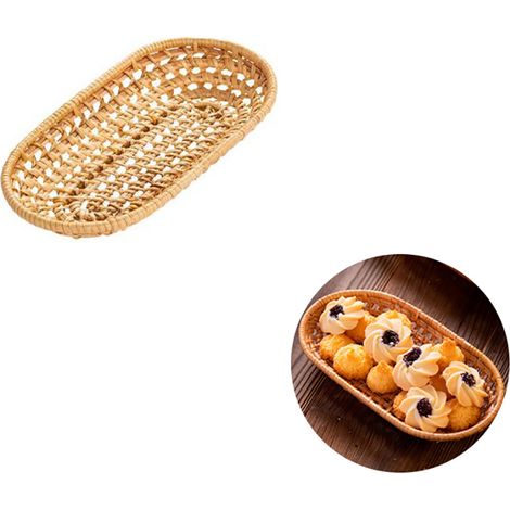 Handgefertigter Aufbewahrungskorb aus Rattan für Obst und Snacks, ideal für Picknicks und den Außenbereich