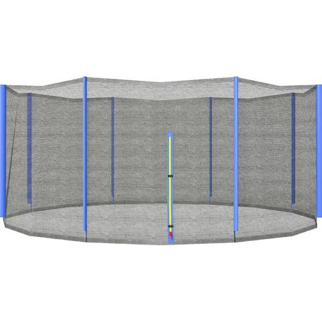 Filet de remplacement pour trampolines Ø 366 cm 8 poteaux droits filet de sécurité pour trampolines, entrée zippée (1/5)